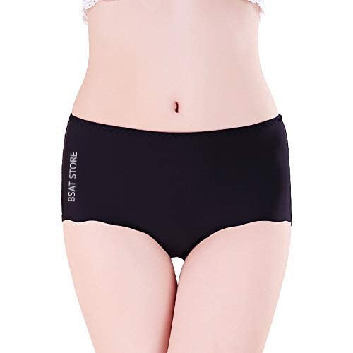 Women's Ice Silk Blend Invisible Lines No Show Hipster Panty (Pack of 4) (Multicolor, S)