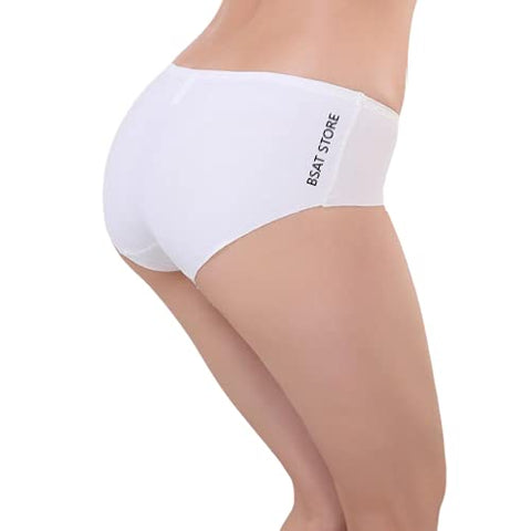 Women's Ice Silk Blend Invisible Lines No Show Hipster Panty (Pack of 4) (Multicolor, S)