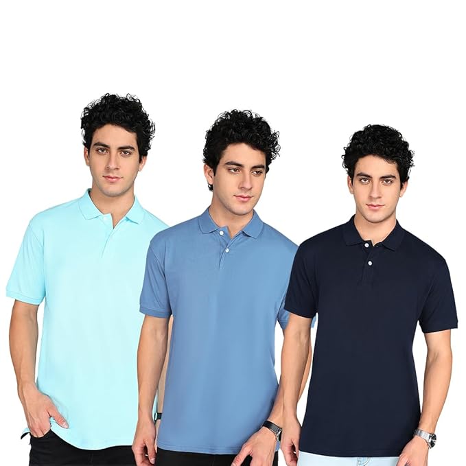 Pack of 3 Polo Neck T-Shirts