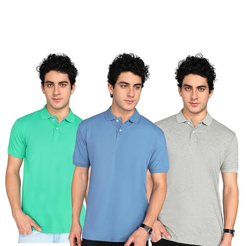 Pack of 3 Polo Neck T-Shirts