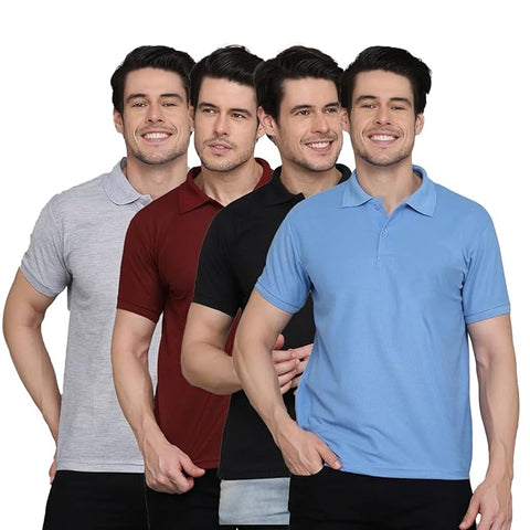 Pack of 3 Polo Neck T-Shirts