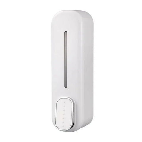Wall Mount Hand Liquid Shampoo Shower Gel Dispenser for Hotel Bathroom White