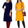 Classy Multi Crepe 3/4 Sleeves Combo Kurta