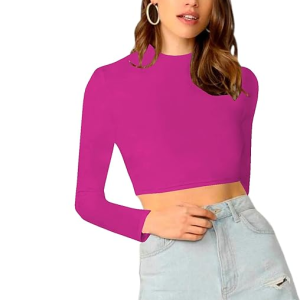 Women's Stylish Dark Pink Crop Top