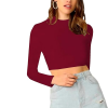 Women's Stylish Maroon Crop Top