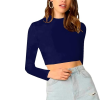 Women's Stylish Navy Blue Crop Top