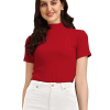 Women's Casual Solid Maroon Top