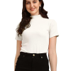 Women's Casual Solid White Top