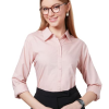 Women Cotton Regular Formal Pink Shirt