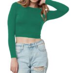 Women Cotton Boat Neck Royal Green Top