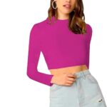 Women's Stylish Dark Pink Crop Top