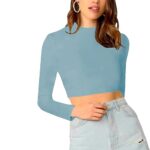 Women's Stylish Sky Blue Crop Top