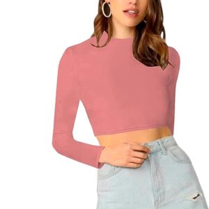 Women's Stylish Rose Peach Crop Top