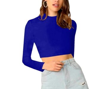 Women's Stylish Royal Blue Crop Top