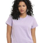 Women Stylish Plain Lavender Crop Top