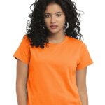 Women Stylish Plain Orange Crop Top