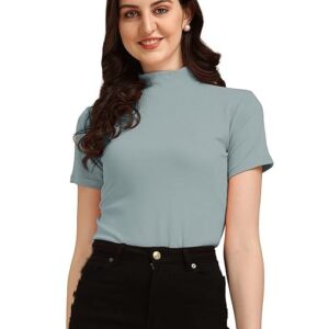 Women's Casual Solid Grey Top