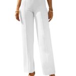 Women Bell Bottom White Trousers
